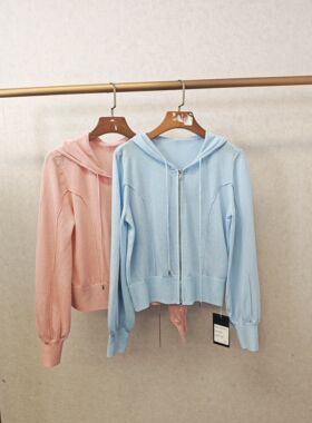 大牌h专柜&25春款福利 再生+亚麻 薄款连帽针织开衫 仅换码 14817