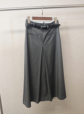 Ka系列＆专柜25春 轻奢灰色条纹裙（不退换）110