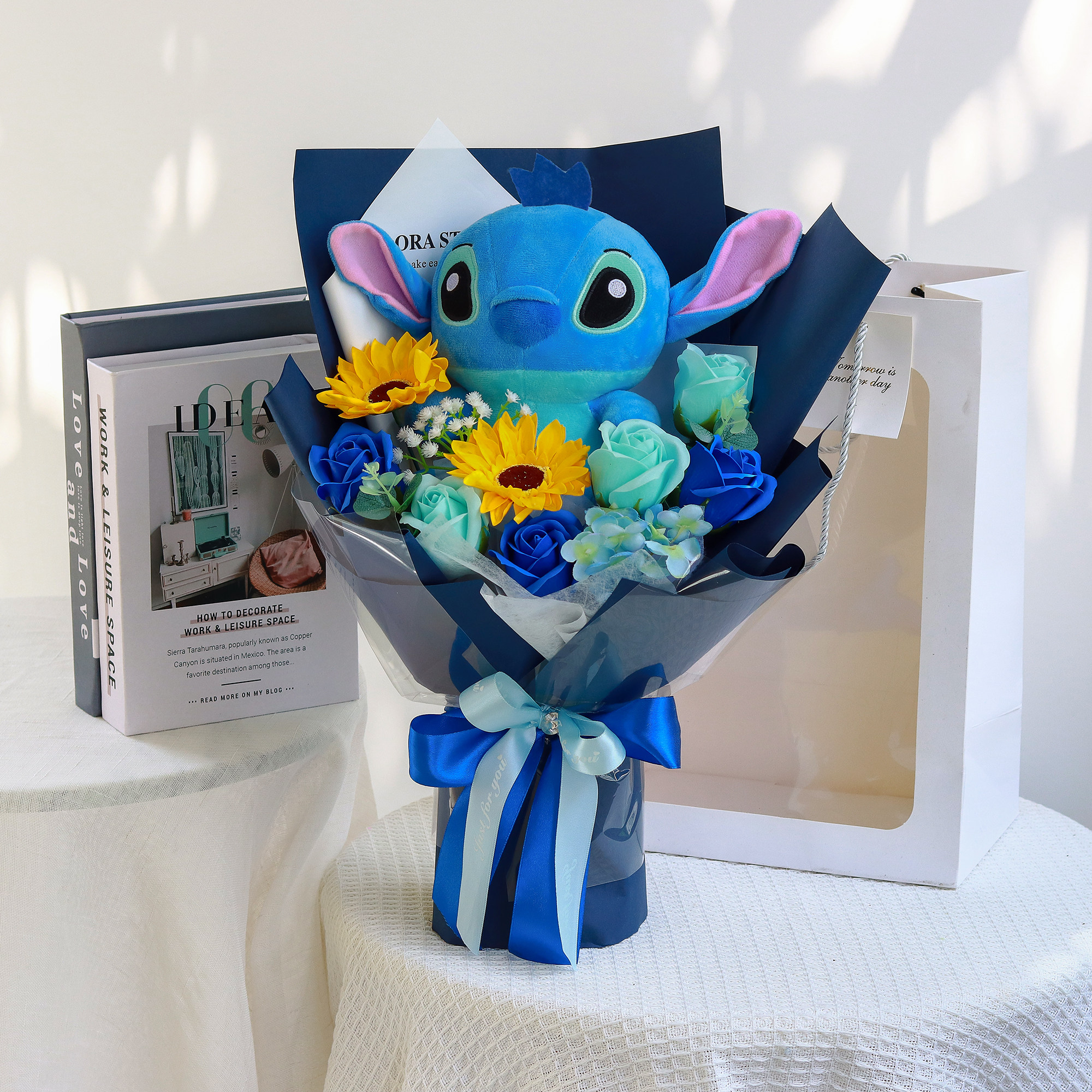 卡通花束史迪仔玩偶公仔手办毛绒玩具生日礼物送女生女朋友同学