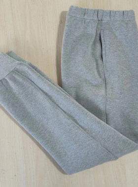 浅灰收口一条反光绳校服裤子定制