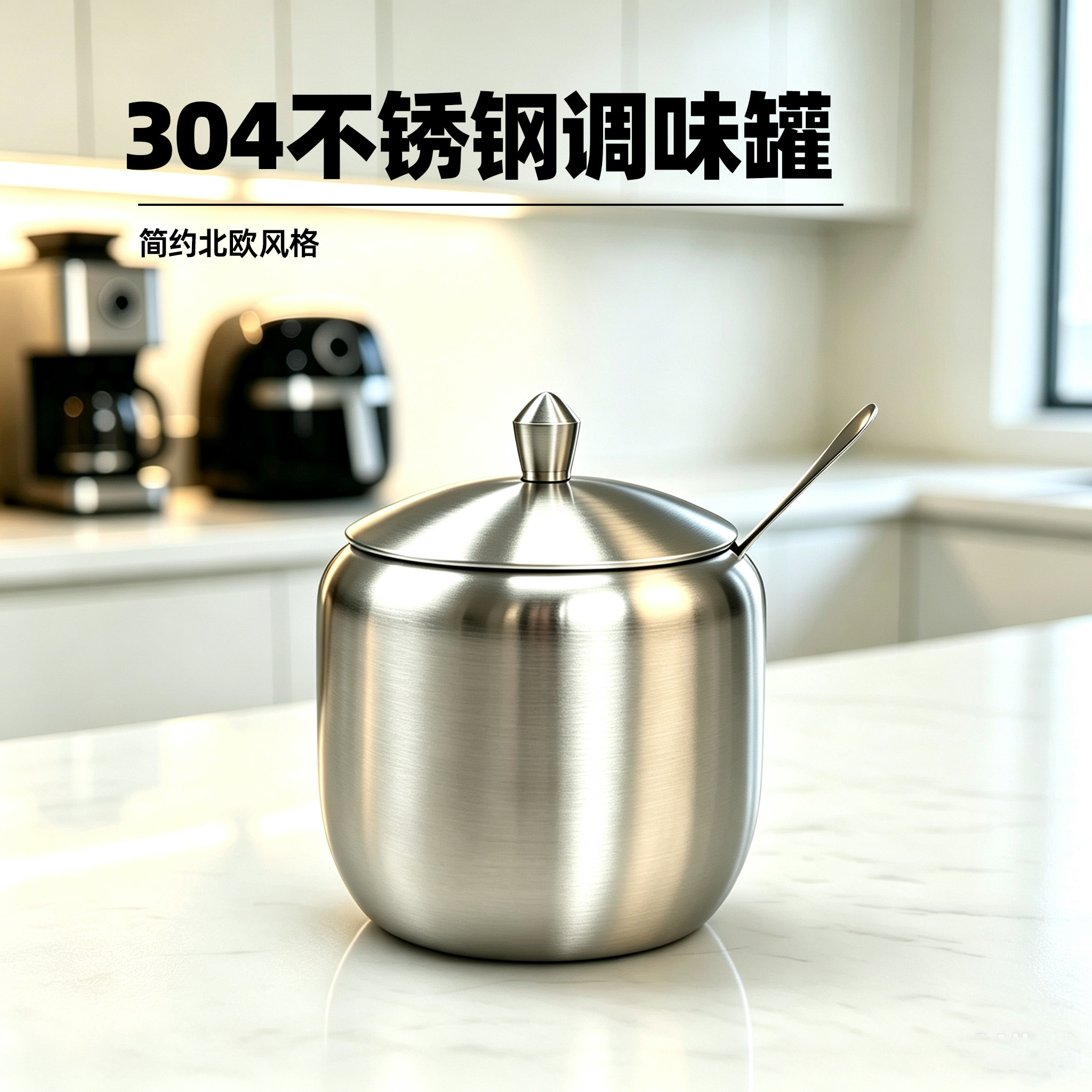加厚调味品瓶盒三件不锈钢厨房
