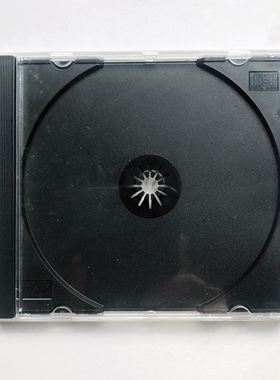 原装进口CD唱片盒 12爪两圆点6耳透明灰黑色底老版光碟光盘空盒子