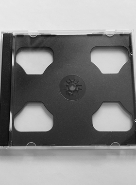 原装进口欧版 CD盒子 透明黑底 黑色2CD空盒子 标准光盘唱片空盒