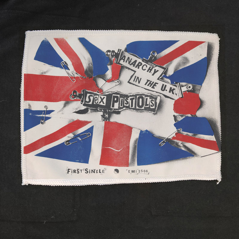 sex pistols sid性手枪朋克diy印花柔软桃皮绒布贴包包衣服配件