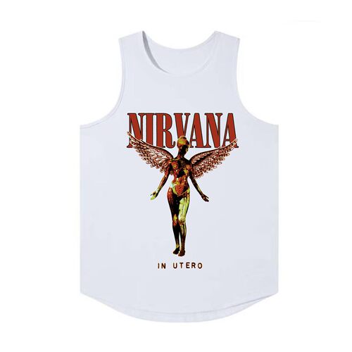 nirvana nevermind utero涅盘男女透气吸汗圆下摆机能背心坎肩T恤
