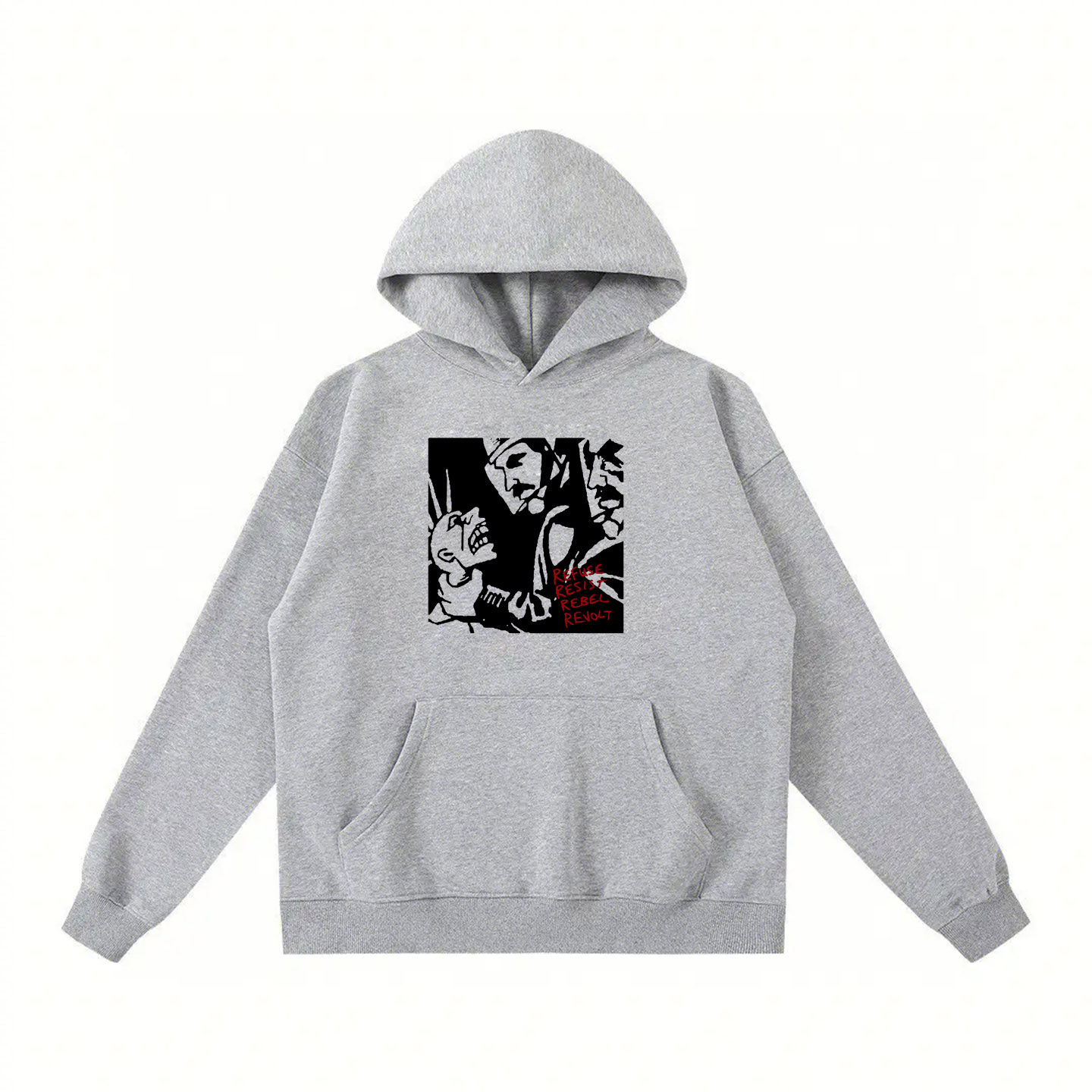 rebel punk反抗朋克摇滚音乐个性男女春秋款帽衫连帽卫衣外套