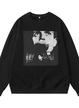 joy division快乐分裂后朋克摇滚宽松银狐绒加厚暗黑圆领卫衣外套