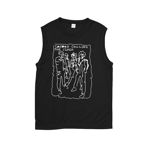 the clash ramones vintage punk rock朋克风手绘设计感纯棉坎肩