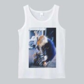 kurt cobain柯本调吉他涅盘噪点模糊印朋克男女纯棉拓印吊带背心