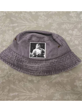 柯本涅盘朋克摇滚kurt cobain punk水洗做旧棉质渔夫帽子防晒