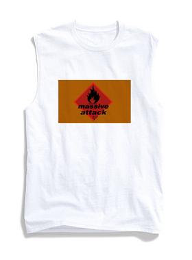 portishead massive attack低缓重击摇滚音乐纯棉无袖背心坎肩T