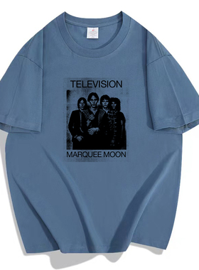 television marquee moon手工拓印男女艺术摇滚纯棉短袖T恤背心