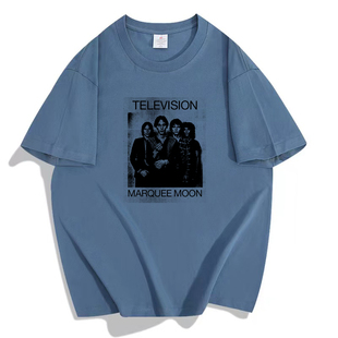 television marquee moon手工拓印男女艺术摇滚纯棉短袖T恤背心