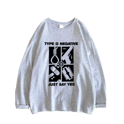 type o negative nine inch nails九寸钉工业金属摇滚男女长袖T恤