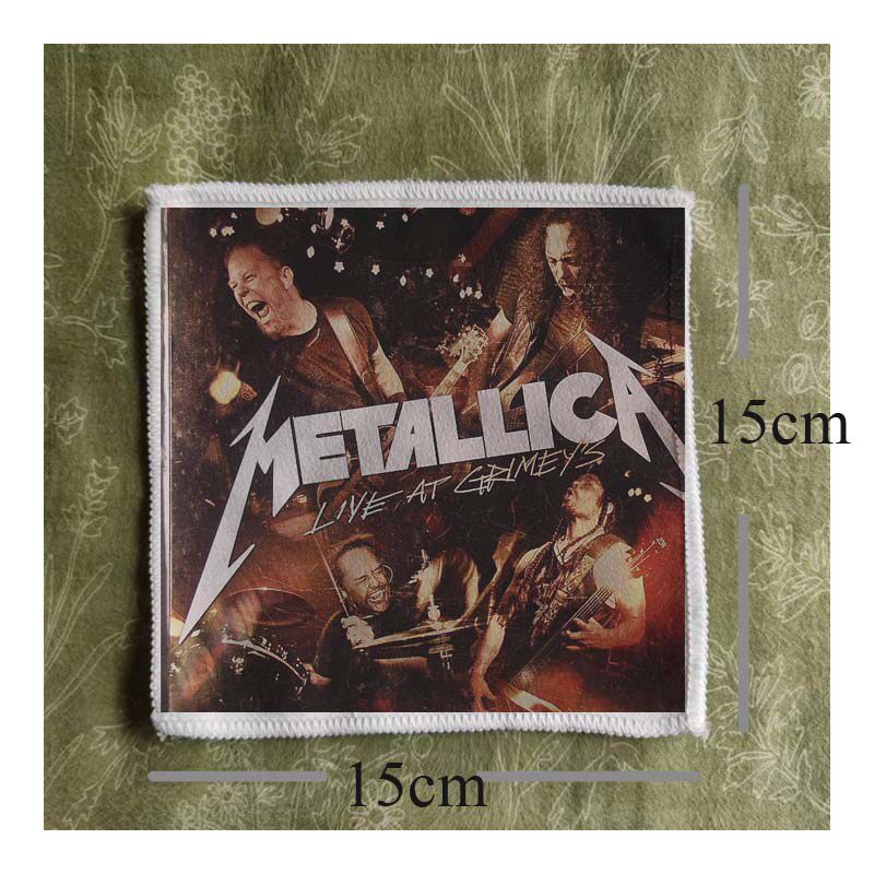 metallica激流鞭笞重金属乐队摇滚桃皮绒布贴包包衣服配件装饰