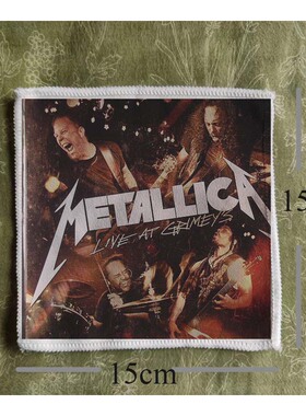 metallica激流鞭笞重金属乐队摇滚桃皮绒布贴包包衣服配件装饰