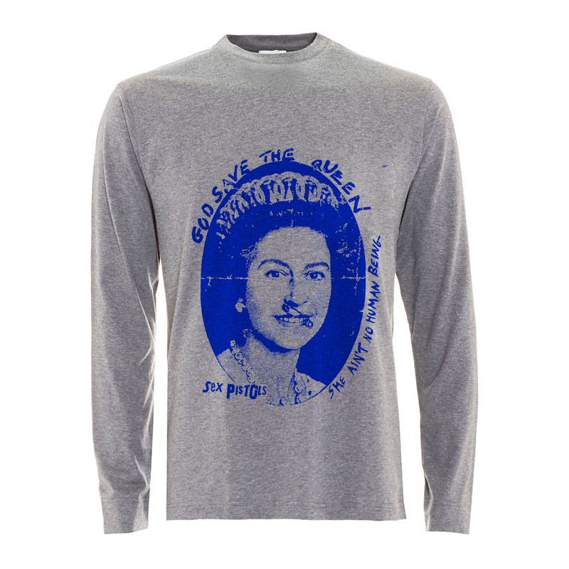 sex pistols性手枪朋克乐队摇滚喷墨无感印花男女秋季薄款长袖T恤