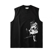 nirvana 坎肩T恤 品质厚板印花无袖 kurt cobain涅盘柯本男女同款