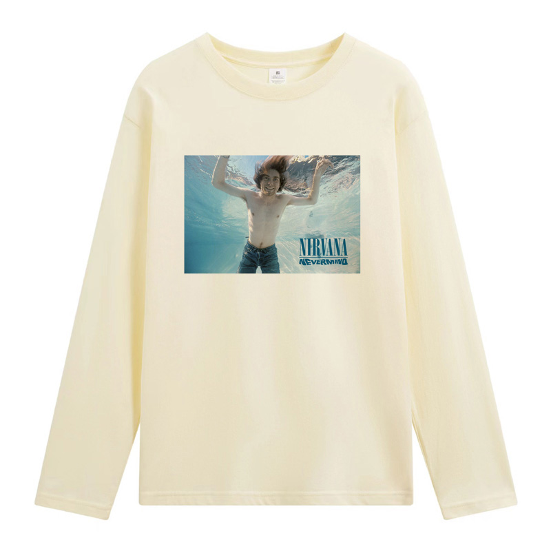 柯本涅盘kurt cobain grunge punk秋季新品纯棉长袖T恤卫衣外套