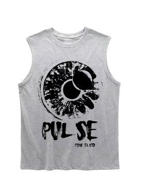 暗黑灰做旧pink floyd平克弗洛伊德前卫摇滚乐队坎肩背心无袖T恤