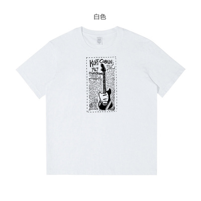多款kurt cobain nirvana 涅盘-手工拓印设计感男女纯棉短袖T恤