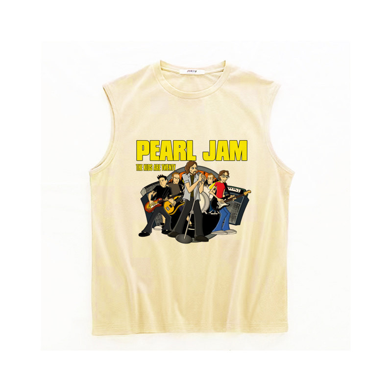 pearl jam珍珠酱车库摇滚grunge庞克风男女青年文艺坎肩背心t恤