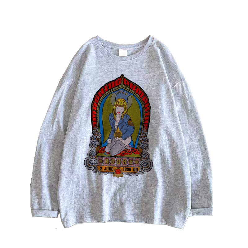 the smashing pumpkins碎南瓜 另类摇滚乐队朋克 男女春秋长袖T恤