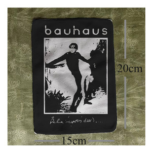 bauhaus包豪斯后朋克暗黑绒面布贴布标布章衣服包包remake配件