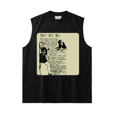 girl power Bikini Kill Riot Grrrl punk 女权朋克风纯棉T恤坎肩