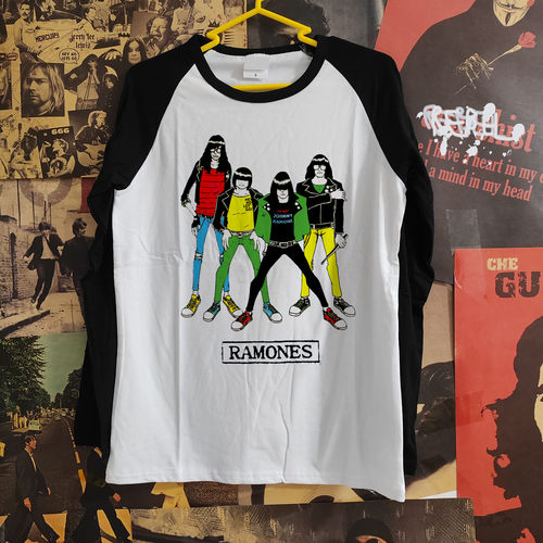 ramones雷蒙斯美式朋克punk rock薄款舒适柔滑面料男女长袖T恤