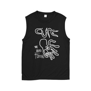 the cure可爱章鱼哥特摇滚文艺音乐后朋克手绘设计感纯棉坎肩