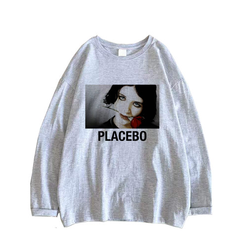 placebo 安慰剂 阴郁唯美摇滚乐队 喷墨印花 男女春秋柔软长袖T恤