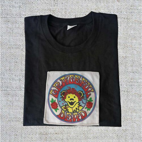 the grateful dead感恩而死复古摇滚乐队贴布男女纯棉背心无袖T恤