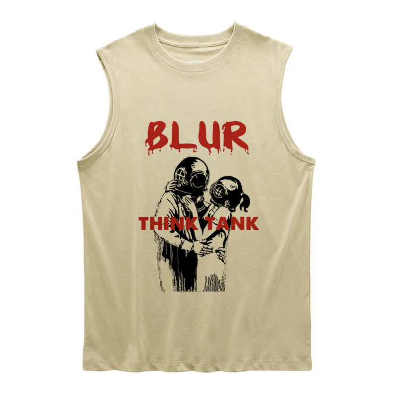 blur think tank 模糊乐队思想坦克 摇滚朋克 个性坎肩背心无袖T