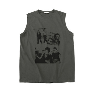 sid vicious sex pistols直喷做旧褪色男女纯棉无袖T恤砍坎肩背心