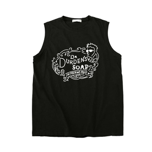 fight club搏击俱乐部电影简约手绘设计感男女纯棉坎肩无袖