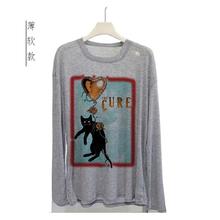 薄款the cure治愈乐队哥特后朋克莫代尔柔软宽松男女透气长袖T恤