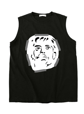 joy division特别设计快乐小分队奇奇怪怪个性贴布印花吊带背心