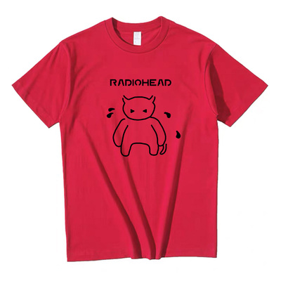radiohead电台司令哭泣娃娃手绘设计感文艺风纯棉短袖T恤
