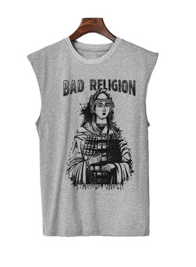 地下朋克摇滚bad religion乐队punk rock灰色聚酯莫代尔夏坎肩