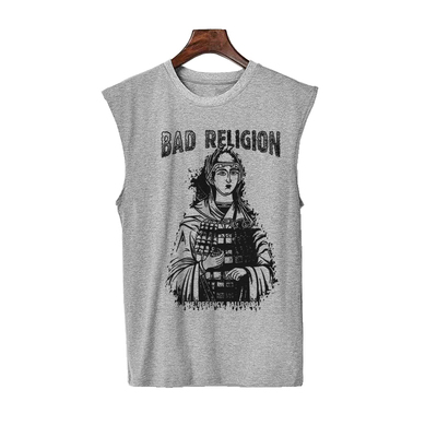 地下朋克摇滚bad religion乐队punk rock灰色聚酯莫代尔夏坎肩