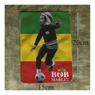 bob marley 鲍勃马利踢球 雷鬼reggae摇滚音乐布贴包包衣服配件