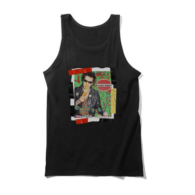 sex pistols sid vicious punk rock手刷流苏贴布印花吊带背心