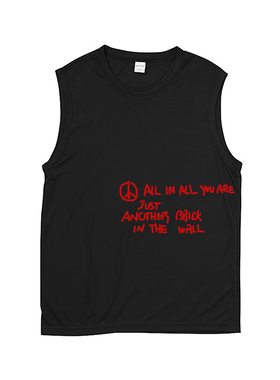 pink floyd和平反战摇滚迷墙wall烫金厚板印花小众无袖坎肩T恤