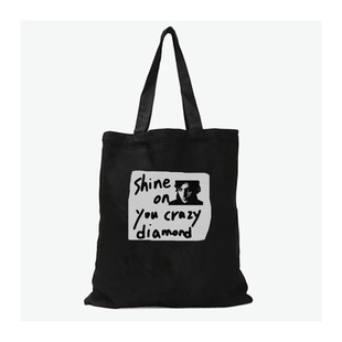 floyd crazy shine you diamond平克摇滚黑色帆布包袋 pink