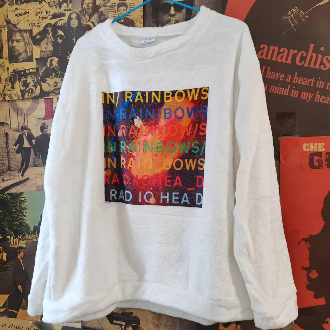 【双面绒】Radiohead 文艺风设计印花台男女圆领保暖卫衣圆领外套