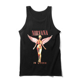 朋克摇滚 nirvana涅槃涅盘科特柯本kurt cobain天使翅膀 坎肩背心