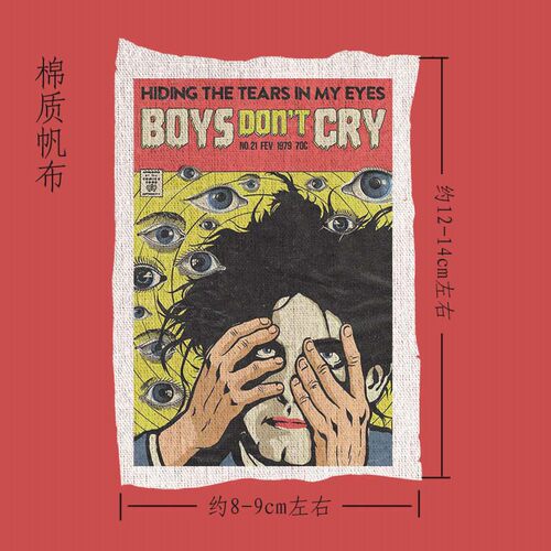 the cure boys don't cry哥特摇滚帆布布贴diy remake包衣服配件