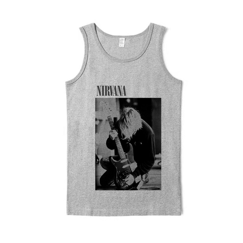 kurt-cobain-nirvana-grunge-rock柯本男女朋克夏季吊带背心无袖T