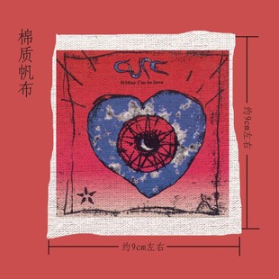cure治愈樂隊哥特搖滾帆布布貼印花手縫別針改裝 the 包包衣服配件